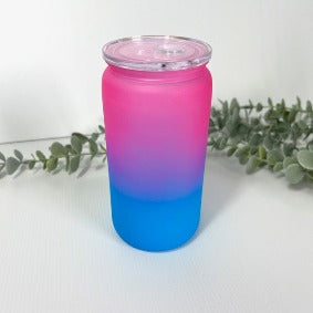 16oz Acrylic Libbey Cup - Ombré Style F Pink / Blue