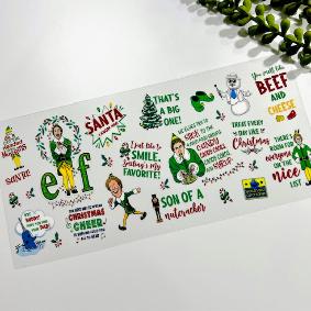 DTF UV Transfer Sticker / Decal (direct to film) - UV806 Christmas