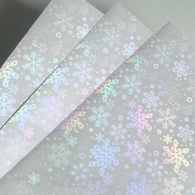 Euro Laminate Pack - Holographic Snowflake x10 sheets