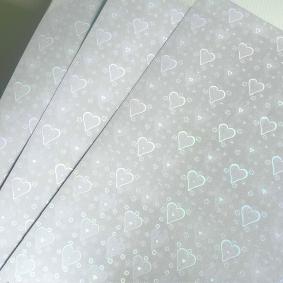 Euro Laminate Pack - Holographic Hearts x10 sheets