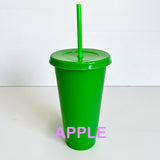 Reusable Cold Cup / Tumbler / Stadium Cup - 24oz various colours