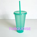 Glitter Reusable Cold Cup / Tumbler / Stadium Cup - 24oz various glitter colours