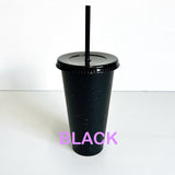 Glitter Reusable Cold Cup / Tumbler / Stadium Cup - 24oz various glitter colours