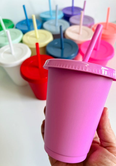 Reusable Cold Cup / Tumbler / Stadium Cup - 16oz various colours