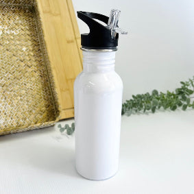 Sublimation Aluminum Sports Drink Bottle - White 600ml (suitable for sublimation or vinyl)