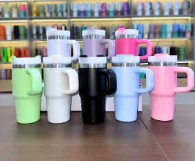 14oz Stainless Steel Mug / Tumbler with handle - various colours