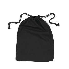 Black Calico Drawstring Bag 25cm x 35cm