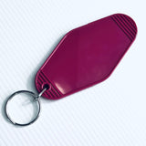 Retro Motel Keyring / Key Chain - various colours