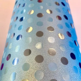 Euro Metallic - Blue Dots 30cm x 1m