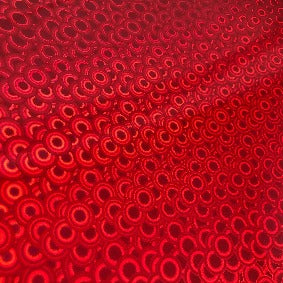 Euro Holographic - Red Circles 30cm x 1m