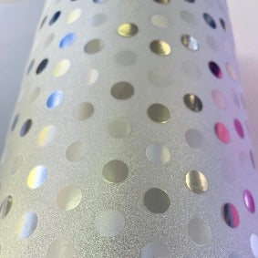 Euro Metallic - Silver Dots 30cm x 1m