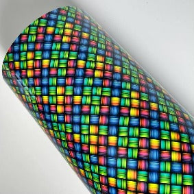 Euro Patterned HTV - Colourful Weave 30cm x 50cm Roll